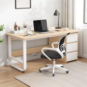 120 cm Steel-Wood Computer Desk + Storage Cabinet