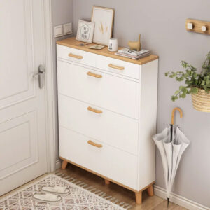 Flip-Down Shoe Cabinet